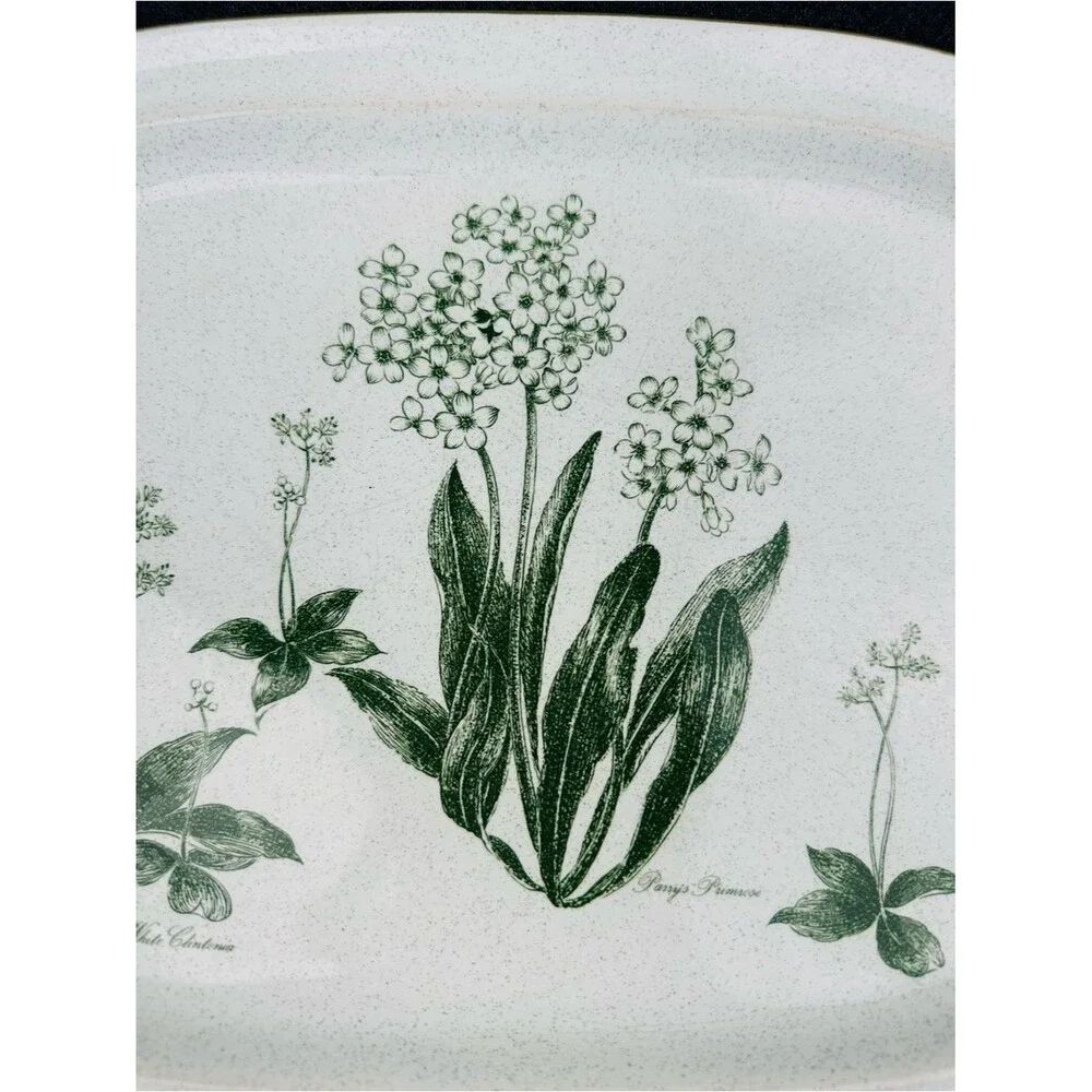 Vintage 1980’s Noritake  Mountain Flowers Oval Serving Platter Stoneware Japan